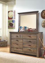 Load image into Gallery viewer, Trinell - Brown - 3 Pc. - Dresser, Mirror, Twin Panel Headboard