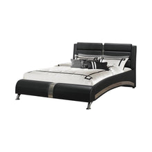 Load image into Gallery viewer, Jeremaine Upholstered Bed - Black - Jeremaine Eastern King Upholstered Bed Black