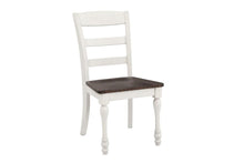 Load image into Gallery viewer, Madelyn Ladder Back Side Chairs Dark Cocoa And Coastal White (Set of 2)