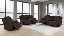 Load image into Gallery viewer, Brown - Waterbury 3-piece Pillow Top Arm Motion Living Room Set Brown