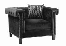 Load image into Gallery viewer, Abildgaard Collection - Black - Reventlow Tufted Chair Black