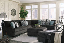 Load image into Gallery viewer, Charenton - Charcoal - 6 Pc. - Sofa, Wedge, Loveseat Sectional, Chair and a Half, Ottoman, Ottoman with Storage