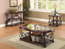 Load image into Gallery viewer, Traditional Occasional Tables - Sir Rawlinson Coffee Table Deep Merlot And Clear