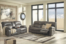 Load image into Gallery viewer, Dunwell - Steel - PWR REC Loveseat/CON/ADJ HDRST