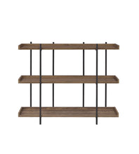 Load image into Gallery viewer, Lawtey Collection - Lawtey 3-shelf Bookcase Aged Walnut
