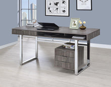 Load image into Gallery viewer, Whitman Collection - Whitman 4-drawer Writing Desk Weathered Grey