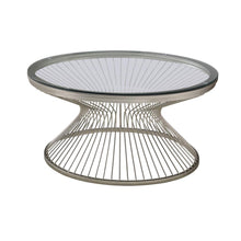 Load image into Gallery viewer, Round Glass Top Coffee Table Satin Grey