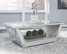 Load image into Gallery viewer, Fanmory - Silver Finish - Rectangular Cocktail Table