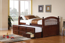 Load image into Gallery viewer, Twin Captain's Bed With Trundle - Twin Captain's Bed With Trundle And Drawers Chestnut