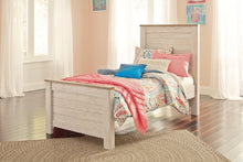 Load image into Gallery viewer, Willowton - Whitewash - Twin Panel Bed