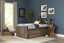 Load image into Gallery viewer, Wrangle Hill Collection - Wrangle Hill Twin Storage Bed Gun Smoke