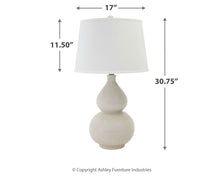 Load image into Gallery viewer, Saffi - Cream - Ceramic Table Lamp (1/CN)