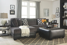 Load image into Gallery viewer, Kumasi - Smoke - 3 Pc. - Left Arm Facing Sofa, Right Arm Facing Corner Chaise Sectional, Mallacar Table Set