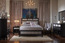 Load image into Gallery viewer, Barzini Bedroom Collection - Grey - Barzini California King Upholstered Bed Black And Grey