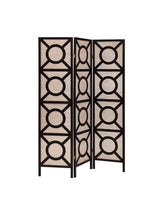 Load image into Gallery viewer, 3-panel Geometric Folding Screen Tan And Cappuccino