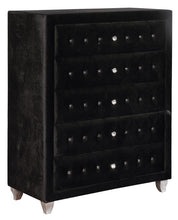 Load image into Gallery viewer, Deanna Bedroom Collection - Black - Deanna 5-drawer Rectangular Chest Black