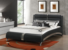 Load image into Gallery viewer, Jeremaine Upholstered Bed - Black - Jeremaine Eastern King Upholstered Bed Black