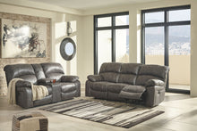 Load image into Gallery viewer, Dunwell - Steel - PWR REC Sofa with ADJ Headrest