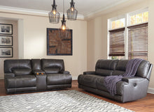 Load image into Gallery viewer, McCaskill - Gray - 2 Pc. - 2 Seat Reclining Sofa, Double Reclining Loveseat with Console