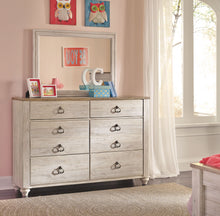 Load image into Gallery viewer, Willowton - Whitewash - Dresser, Mirror