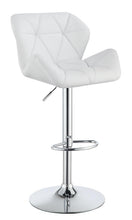 Load image into Gallery viewer, Rec Room/bar Stools: Height Adjustable - White - Adjustable Bar Stools Chrome And White (Set of 2)