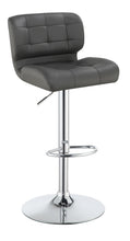 Load image into Gallery viewer, Rec Room/bar Stools: Height Adjustable - Grey - Upholstered Adjustable Bar Stools Chrome And Grey (Set of 2)