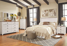 Load image into Gallery viewer, Willowton - Whitewash - Queen/Full Panel Headboard
