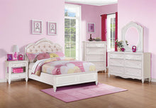 Load image into Gallery viewer, Caroline Collection - Pink - Caroline Full Upholstered Panel Bed Pink And White
