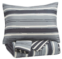 Load image into Gallery viewer, Merlin - Gray/Cream - Full Coverlet Set