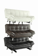 Load image into Gallery viewer, Dilleston Collection - Black - Dilleston Tufted Back Upholstered Sofa Bed Black