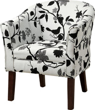 Load image into Gallery viewer, Accents : Chairs - Black+white - Upholstered Accent Chair Black And White