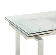 Load image into Gallery viewer, Wexford Collection - Wexford Glass Top Dining Table With Extension Leaves Chrome