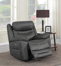 Load image into Gallery viewer, Hemer Motion Collection - Dark Grey - Hemer Upholstered Power^2 Recliner Dark Grey