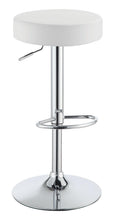 Load image into Gallery viewer, White - 29" Adjustable Bar Stool Chrome And White