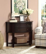 Load image into Gallery viewer, 2-drawer Demilune Shape Console Table Cappuccino