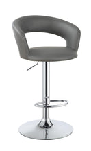 Load image into Gallery viewer, Rec Room/bar Stools: Height Adjustable - Grey - 29" Adjustable Height Bar Stool Grey And Chrome