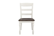 Load image into Gallery viewer, Madelyn Ladder Back Side Chairs Dark Cocoa And Coastal White (Set of 2)