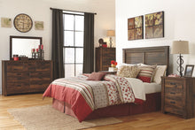 Load image into Gallery viewer, Quinden - Dark Brown - 3 Pc. - Dresser, Mirror, Queen Panel Headboard