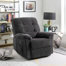 Load image into Gallery viewer, Living Room : Power Lift Recliner - Grey - Upholstered Power Lift Recliner Grey