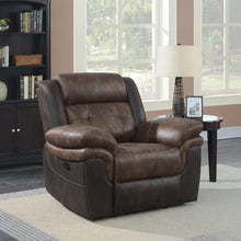 Load image into Gallery viewer, Chocolate / Brown - Saybrook Tufted Cushion Recliner Chocolate And Dark Brown
