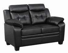 Load image into Gallery viewer, Black - Finley Tufted Upholstered Loveseat Black