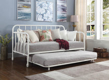 Load image into Gallery viewer, Twin Daybed With Trundle - Twin Metal Daybed With Trundle White