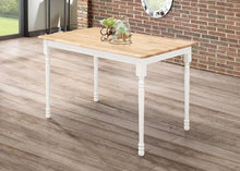 Load image into Gallery viewer, Dinettes: Wood - Rectangle Dining Table Natural Brown And White