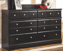 Load image into Gallery viewer, Shay - Almost Black - 9 Pc. - Dresser, Mirror, Chest, Queen Poster Bed, 2 Nightstands