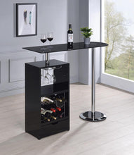 Load image into Gallery viewer, Bar Units: Contemporary - 1-drawer Bar Table Glossy Black