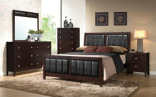 Load image into Gallery viewer, Carlton Collection - Black - Carlton Queen Upholstered Bed Cappuccino And Black