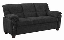 Load image into Gallery viewer, Grey - Clemintine Upholstered Sofa With Nailhead Trim Graphite