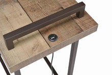 Load image into Gallery viewer, Rectangular Top Accent Table With Usb Port Weathered Pine