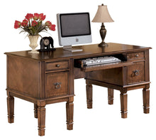 Load image into Gallery viewer, Hamlyn - Medium Brown - Home Office Storage Leg Desk