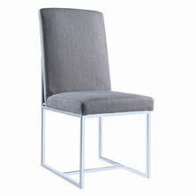 Load image into Gallery viewer, Grey - Mackinnon Upholstered Side Chairs Grey And Chrome (Set of 2)